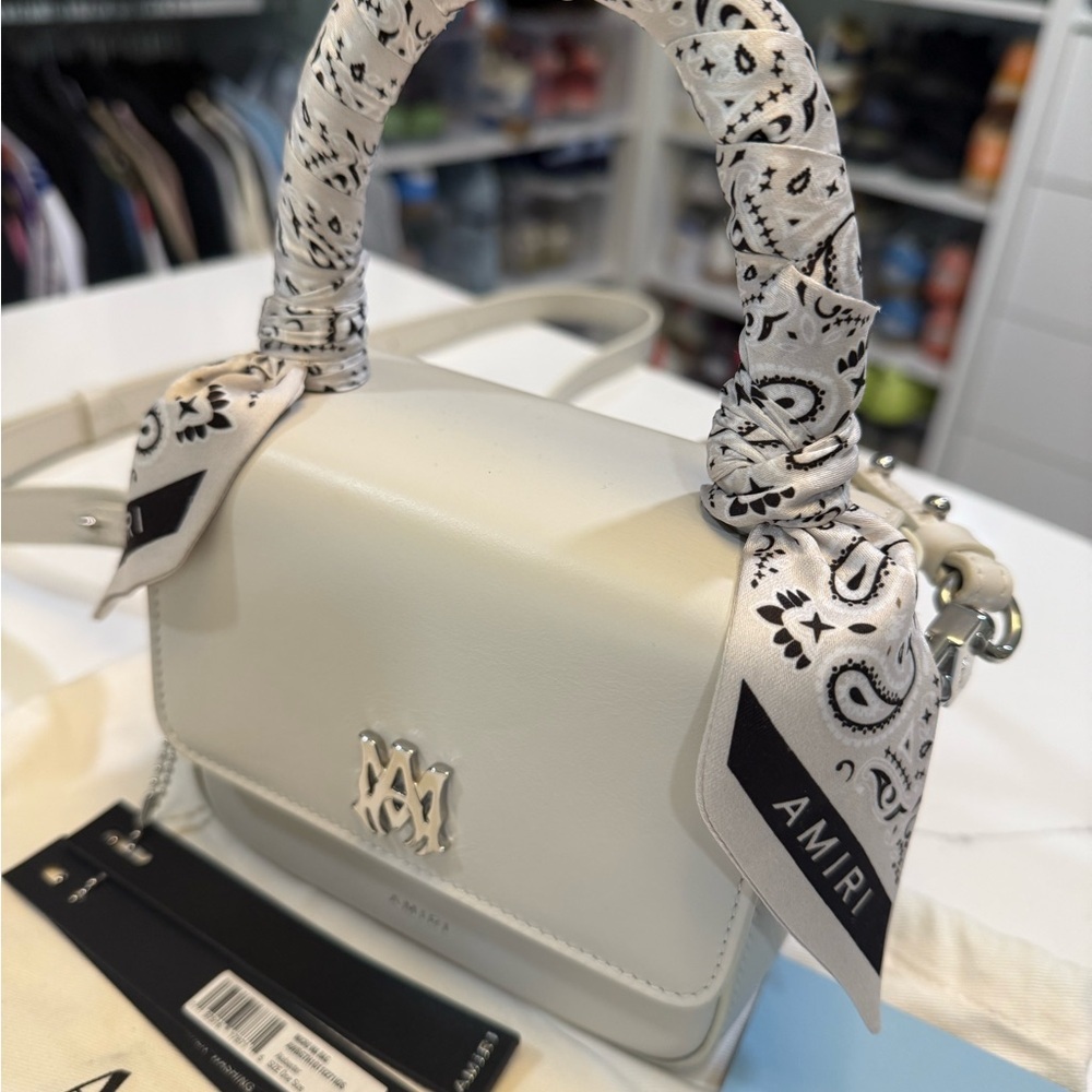 AMIRI White Micro MA  Bag with Logo Accent - New - Picture 3 of 11